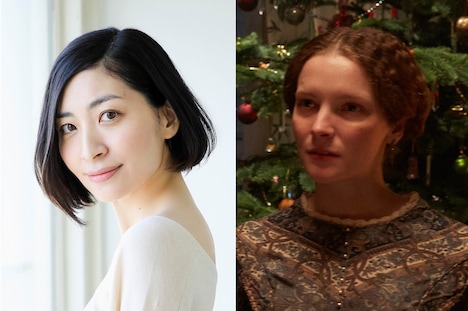 左から坂本真綾、チャールズの妻・ケイト役のモーフィッド・クラーク。