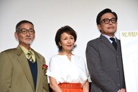 左から五頭岳夫、烏丸せつこ、光石研。