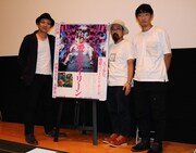 「愛しのアイリーン」トークイベントにて、左から吉田恵輔、山下敦弘、松江哲明。