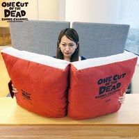 カメラを止めるな！ブックッションの使用イメージ。