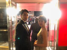 第23回釜山国際映画祭に出席した東出昌大（左）と唐田えりか（右）。