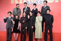 「キングダム」製作報告会見の様子。