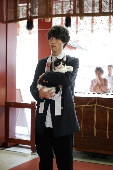 大ヒット祈願を行う福士蒼汰とナナ。