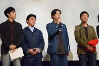 「止められるか、俺たちを」初日舞台挨拶の様子。