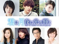 上段左から松本穂香、甲斐翔真、今田美桜。下段左から優香、長谷川京子、及川光博、生田智子。