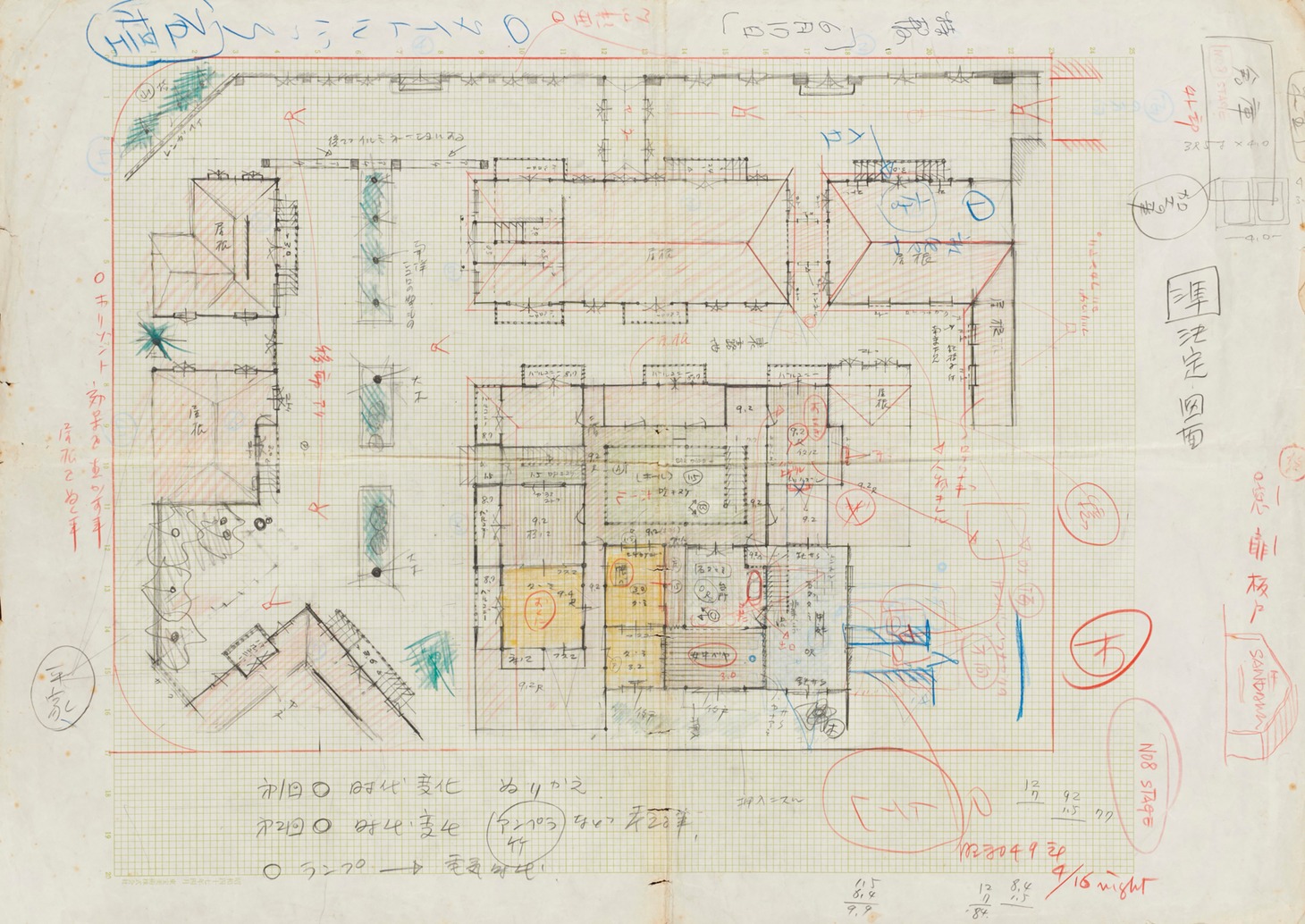 「サンダカン八番娼館 望郷」より「サンダカン娼館街 ［準］決定図面（1974年）。