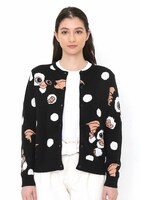 レディース ジャカード ニットカーディガン（5378円）