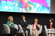 「プリティが多すぎる」上映後の舞台挨拶に登壇した千葉雄大(中央左)。