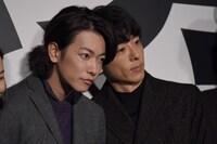 「億男」初日舞台挨拶の様子。