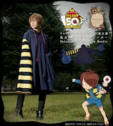 「鬼太郎ボーダー袖のBIGパーカー」着用イメージ