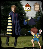 「鬼太郎ボーダー袖のBIGパーカー」着用イメージ