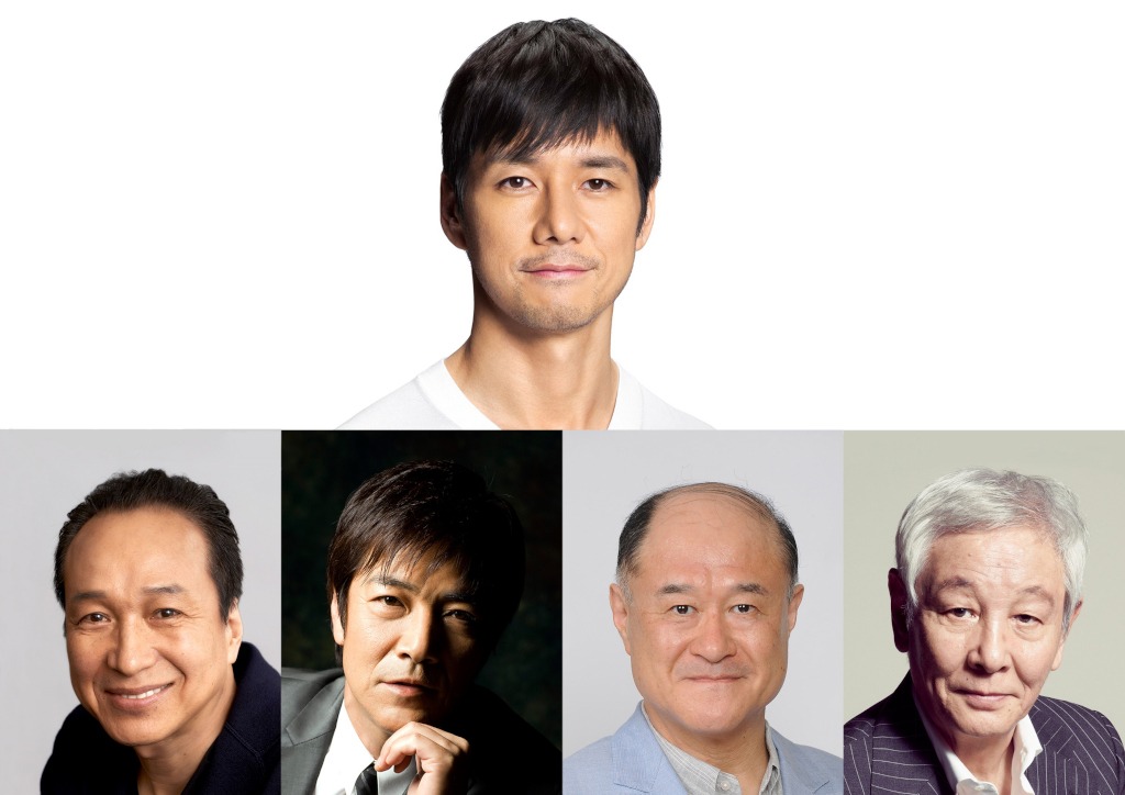 上段は西島秀俊。下段左から小日向文世、野口五郎、角野卓造、近藤正臣。