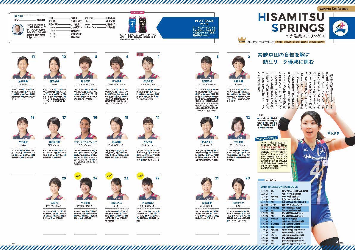 「V.LEAGUE Walker 女子編」（KADOKAWA）より。
