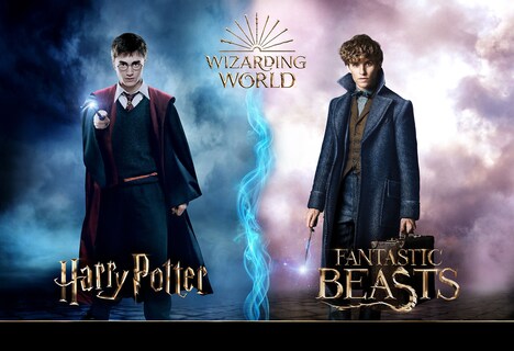 「ハリー・ポッター」シリーズと「ファンタスティック・ビースト」シリーズのビジュアル。Harry Potter and Fantastic Beasts Publishing Rights (c)J.K.R. (c)2018 Warner Bros. Ent. All Rights Reserved.