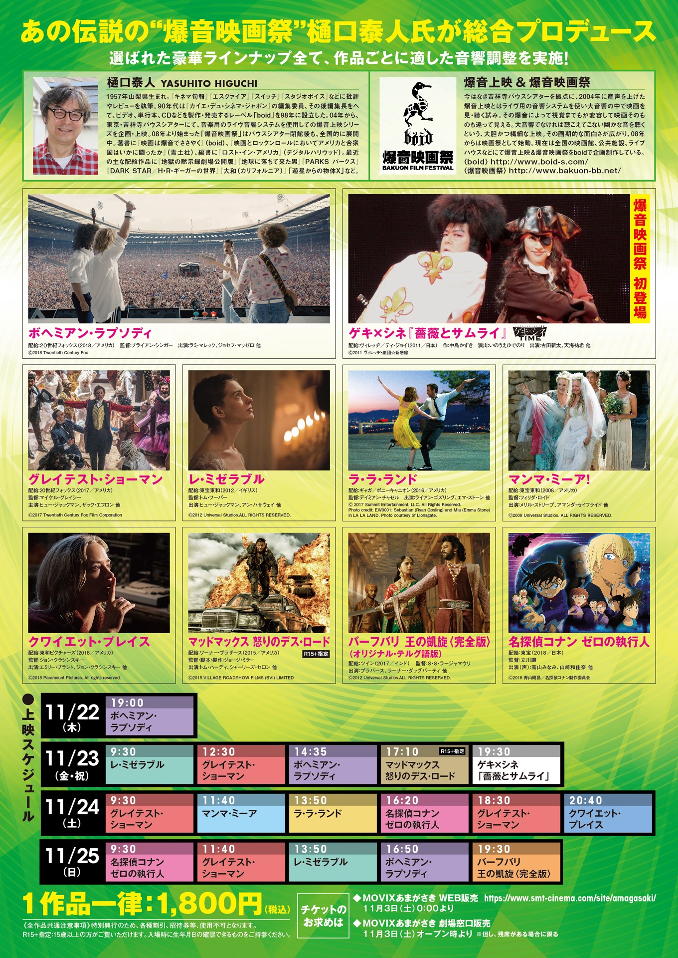 「爆音映画祭 in MOVIXあまがさき」チラシ裏面