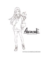 コラボフード特典「アネモネ＆ガリバーの描きおろし線画ステッカー」