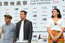 左からエドウィン、ニコラス・サプットゥラ、アグニ・プラティスタ。