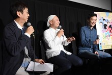 左から氷川竜介、湯浅政明、森見登美彦。