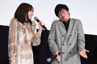 クロちゃんの「アイドル志望だったから」という発言を聞いて、大げさにリアクションする田中圭（右）。