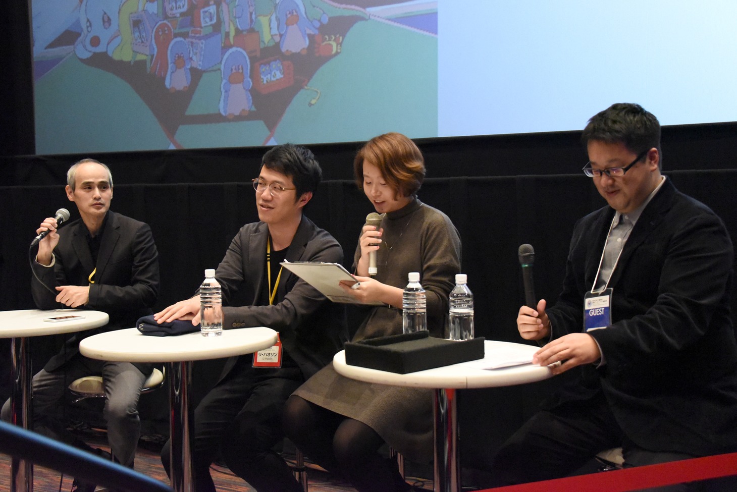 新千歳空港国際アニメーション映画祭にて行われた「詩季織々」トークイベントの様子。
