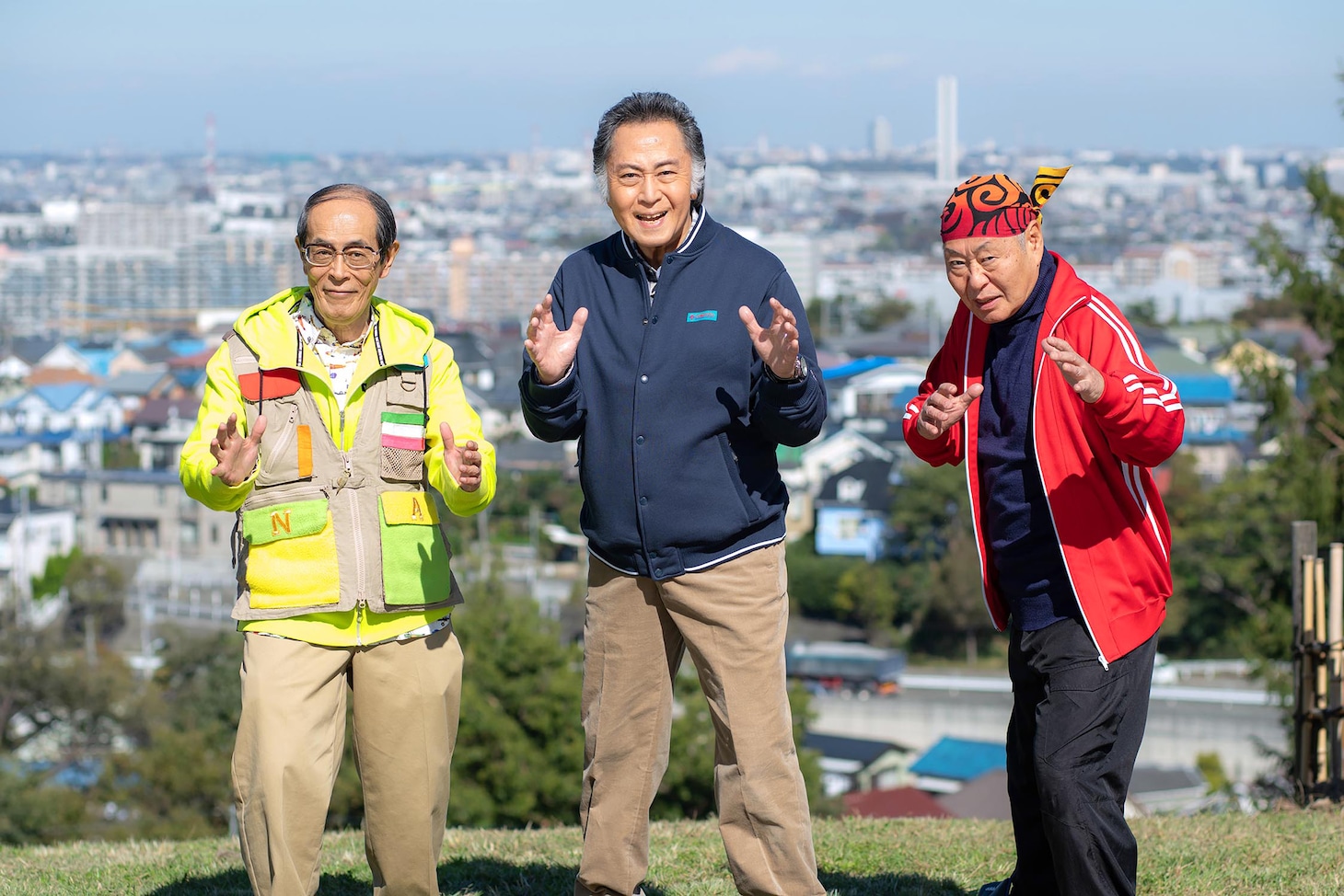 左から志賀廣太郎演じるノリ、北大路欣也演じるキヨ、泉谷しげる演じるシゲ。