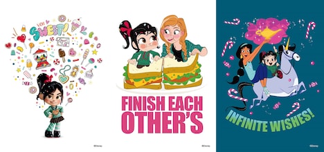 「シュガー・ラッシュ：オンライン」よりディズニープリンセスたちの私服ビジュアル。