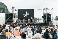 「cinema bird（移動映画館） in 沖縄 2018」の様子。