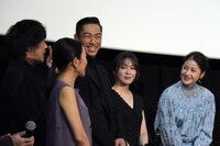 「この道」完成披露舞台挨拶の様子。