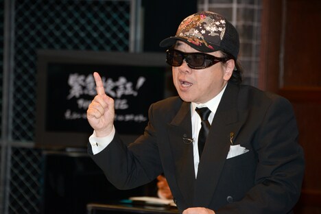 「緊急検証!THE MOVIE ネッシーvsノストラダムスvsユリ・ゲラー」収録現場にて、飛鳥昭雄。