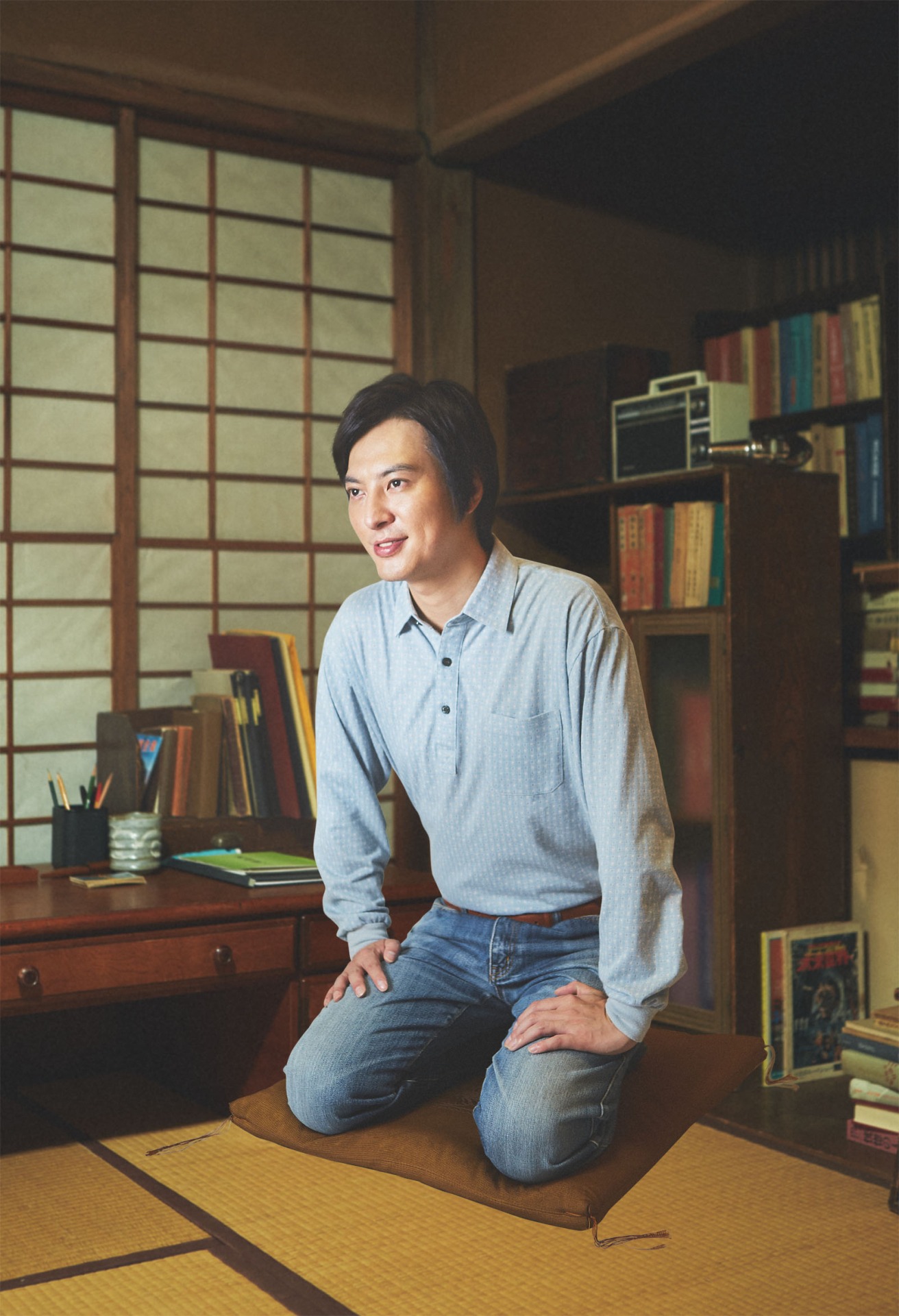 三遊亭楽太郎（六代目円楽）役の塚本高史。