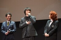 左から島田敏、三浦大知、野沢雅子。