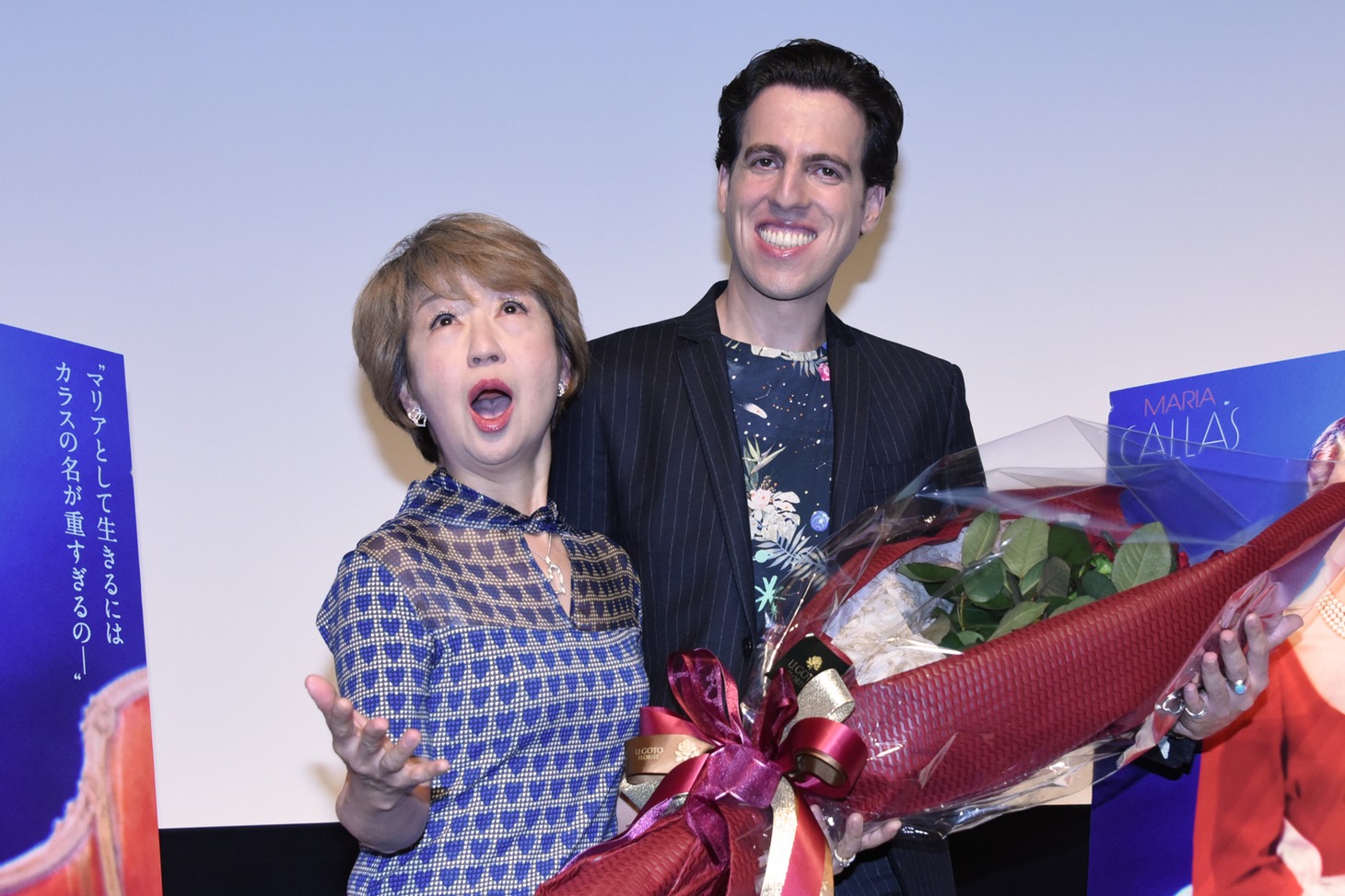 「私は、マリア・カラス」トークイベントの様子。左から綾戸智恵、トム・ヴォルフ。