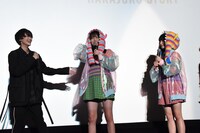 「ヌヌ子の聖★戦～HARAJUKU STORY～」初日舞台挨拶の様子。