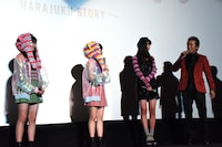 「ヌヌ子の聖★戦～HARAJUKU STORY～」初日舞台挨拶の様子。