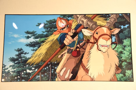 「もののけ姫」より、1枚のセルに68色の絵具が使用されたシーン。
