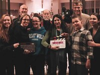 「いろとりどりの親子」メイキング写真。