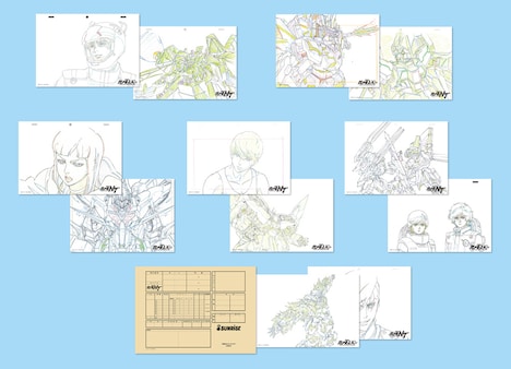 「機動戦士ガンダムNT」第1週来場者特典の複製原画セット。