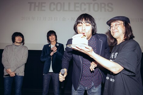 「THE COLLECTORS～さらば青春の新宿JAM～」初日舞台挨拶の様子。（撮影：マチェイ・コモロフスキ）