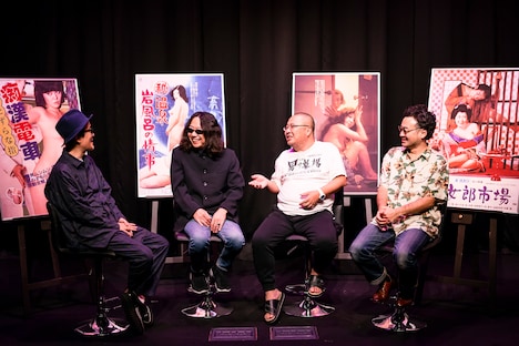 「みうらじゅんのグレイト余生映画ショー in 日活ロマンポルノ年末SP」収録の様子。