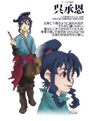 「文学少年と書を喰う少女」より、呉承恩。