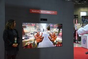 マーベルブースの「MARVELキネクト体験」コーナー。