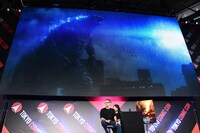 「ゴジラ キング・オブ・モンスターズ」トークショーの様子。