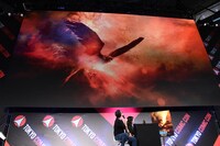 「ゴジラ キング・オブ・モンスターズ」トークショーの様子。