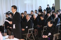 赤木春恵の告別式の様子。