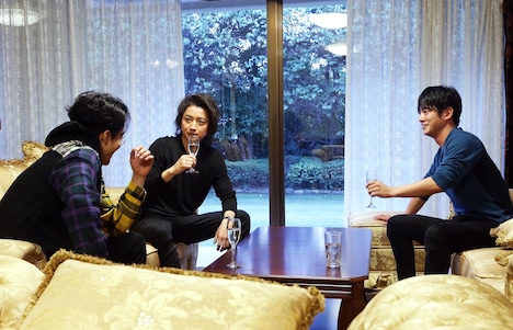 「藤原竜也の二回道 #9」より。左から小栗旬、藤原竜也、溝端淳平。