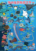 来場特典の「光って発見！海の生き物ポスター」。