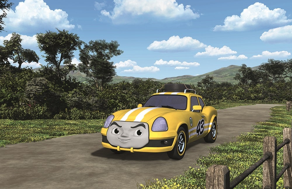 「映画 きかんしゃトーマス Go！Go！地球まるごとアドベンチャー」より、ISSAが声を当てるレーシングカー“エース”。