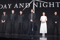 「デイアンドナイト」完成披露試写会の様子。