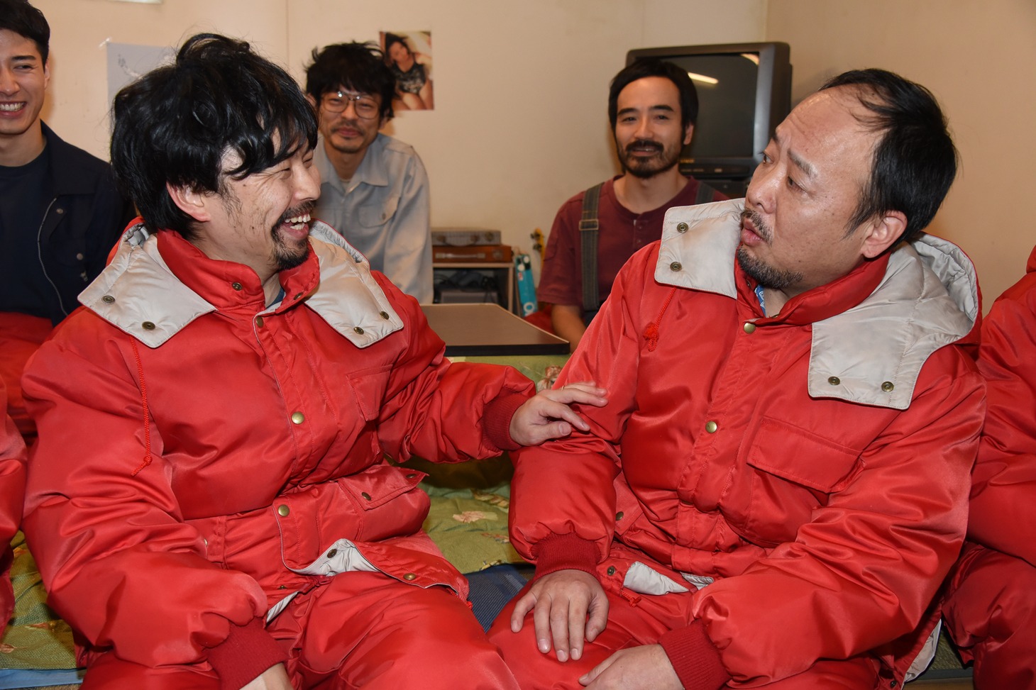 連続ドラマ「面白南極料理人」記者会見の様子。