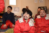 連続ドラマ「面白南極料理人」記者会見の様子。